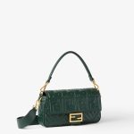 FENDI Baguette® Dark green leather bag - Image 7